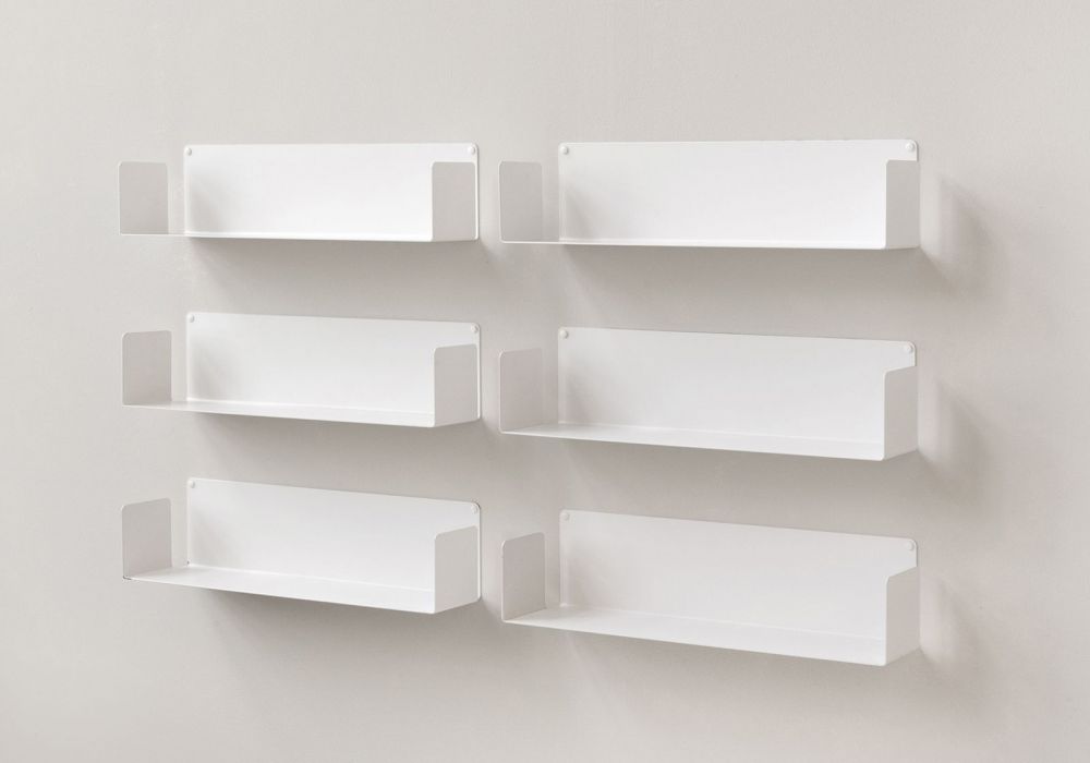 Floating Shelves U 60 Cm Set Of 6, White Floating Vertical Bookshelves