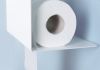 Porte-papier toilette 37,5x15x22 - Acier blanc - Modèle TEElette