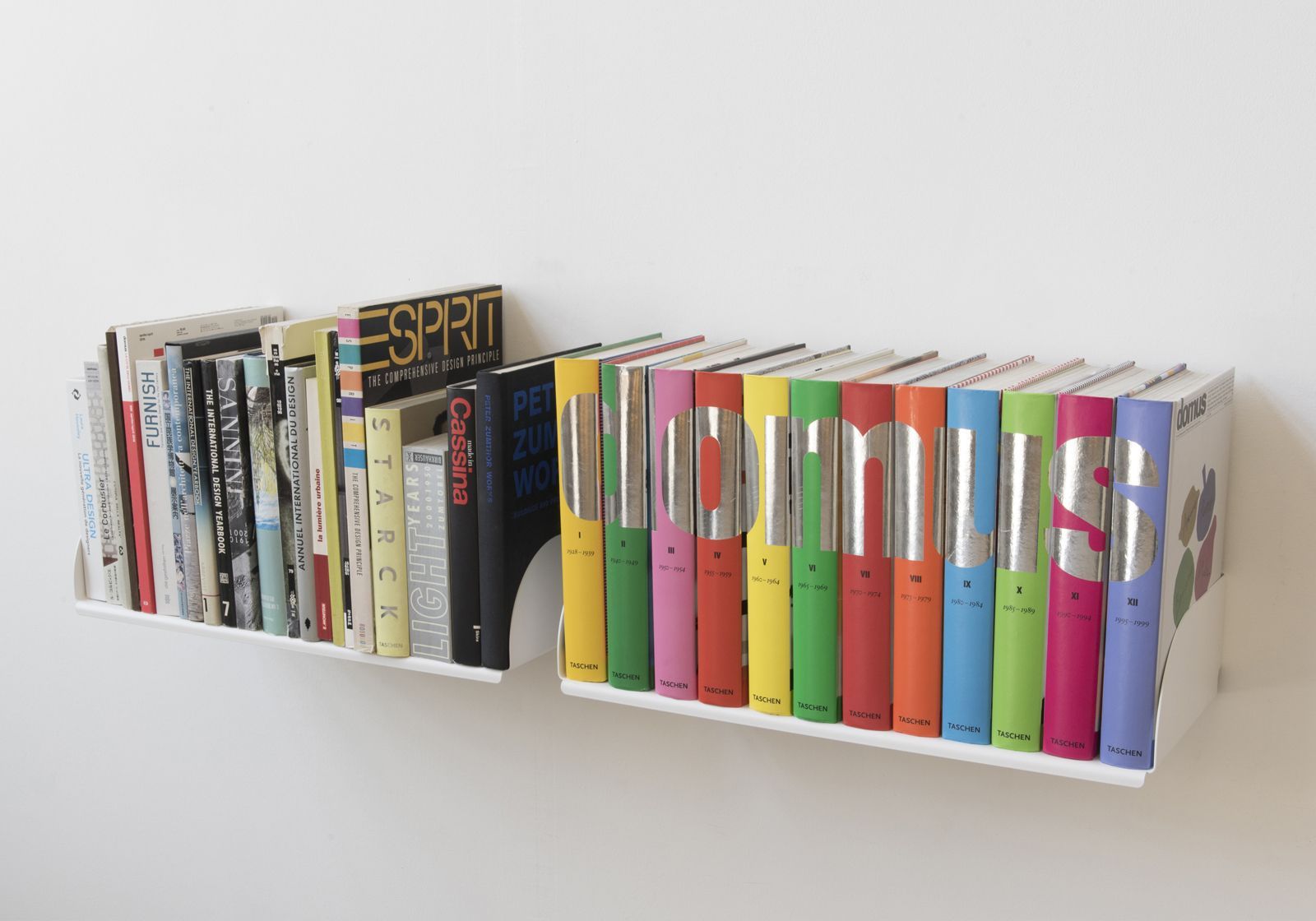TEEbooks Mensole per libri - Libreria verticale 60 cm - Set di 2