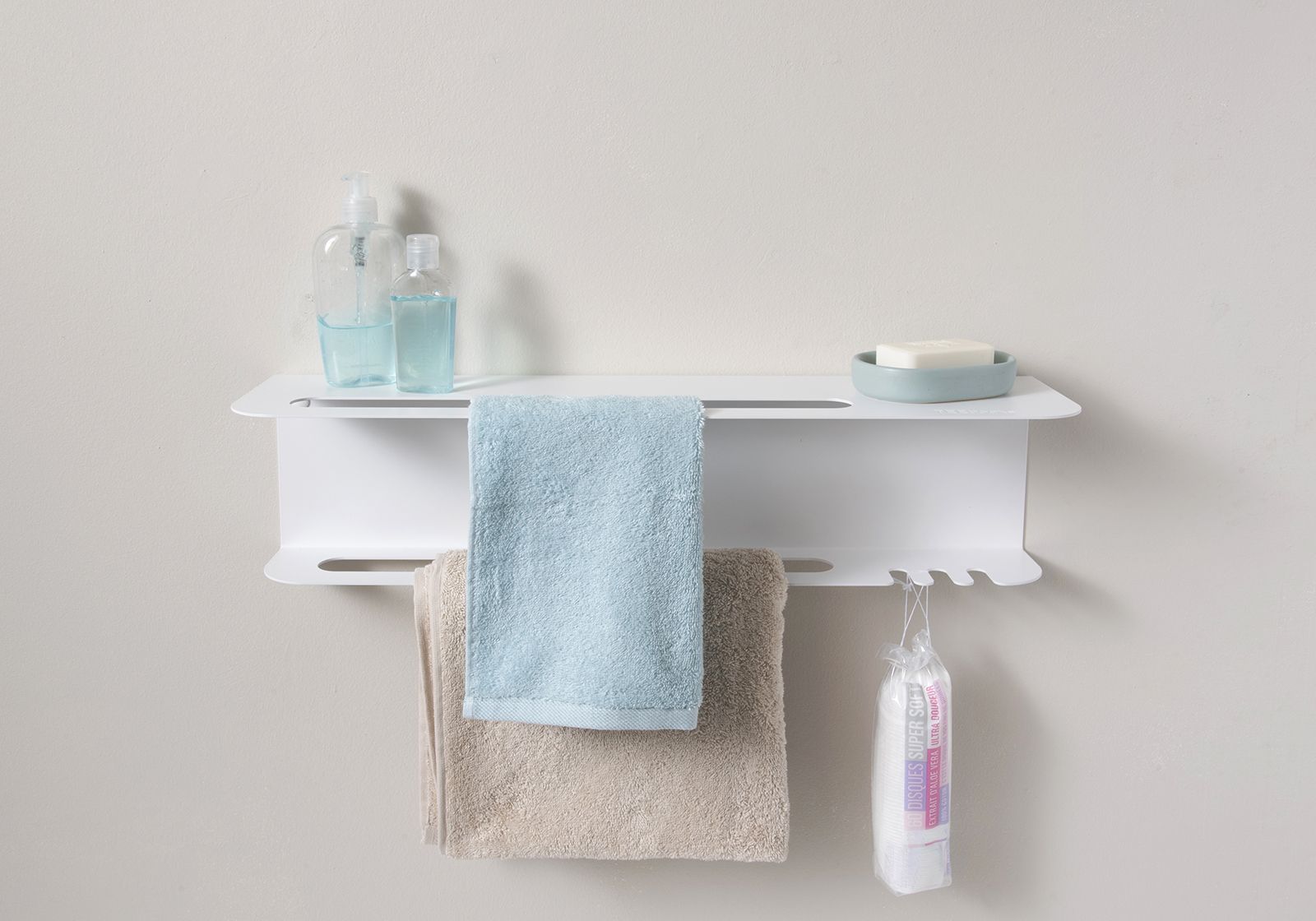 Mensola con porta asciugamano ospiti - Fluid Shelf Towel – Dowedo Store