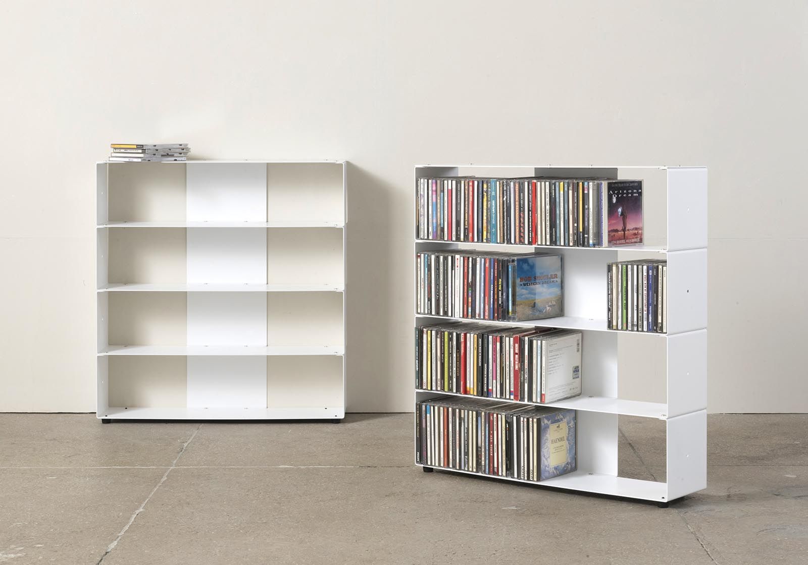 Cd storage W60 H60 D15 cm 4 shelves