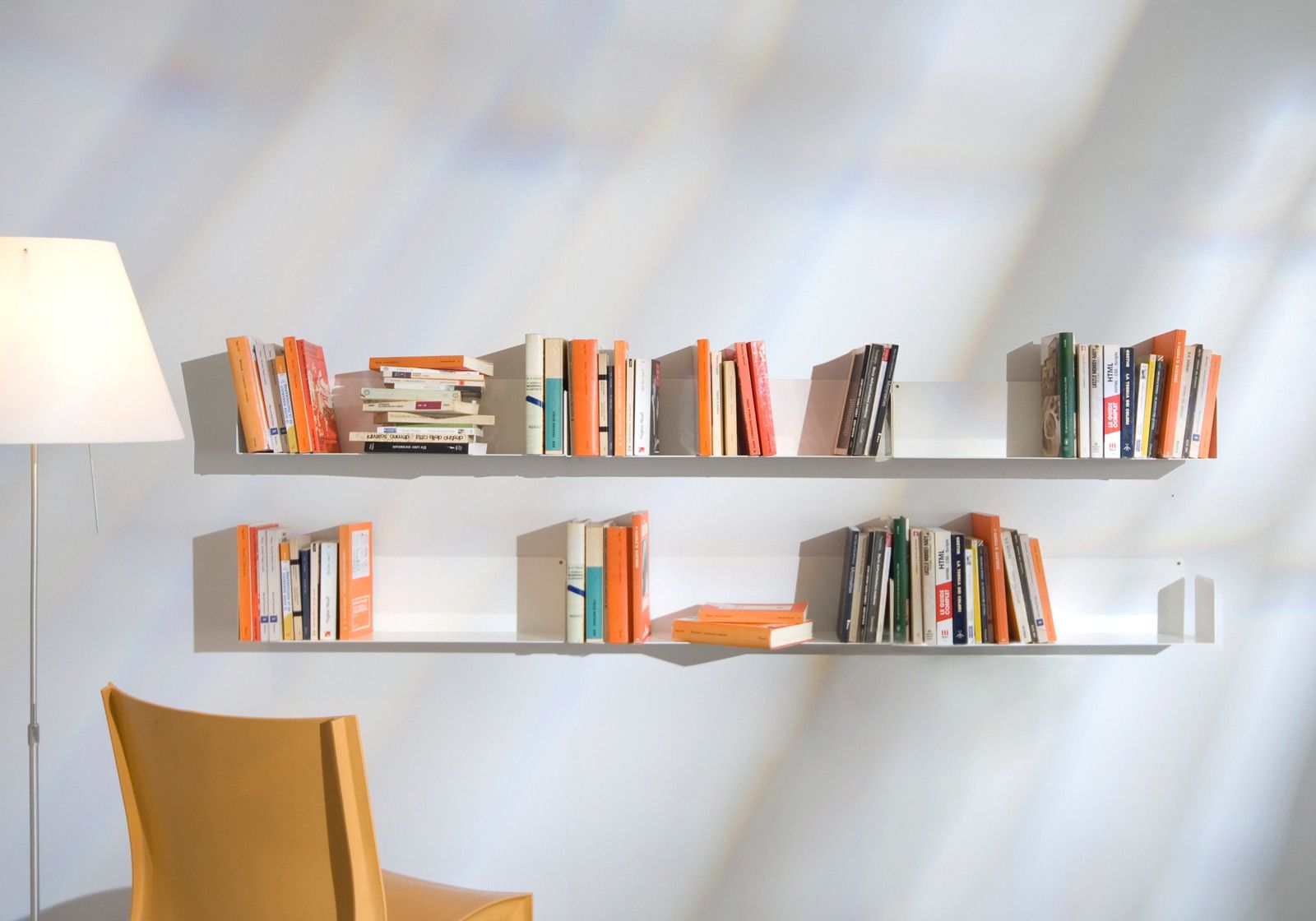 TEEbooks Mensole per libri - Libreria verticale 60 cm - Set di 2, Bianco  (g4Z)