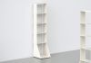 White Bookcase W30 H135 D32 cm - 5 shelves 