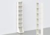 Bücherregal weiß 7 ablagen B30 H185 T15 cm