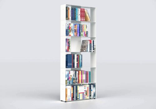 Librerias muebles 60 cm - metal blanco - 6 niveles