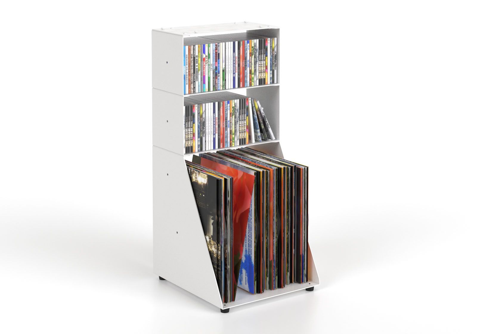 Cd & vinyl storage W30 H65 D32 cm - 3 shelves