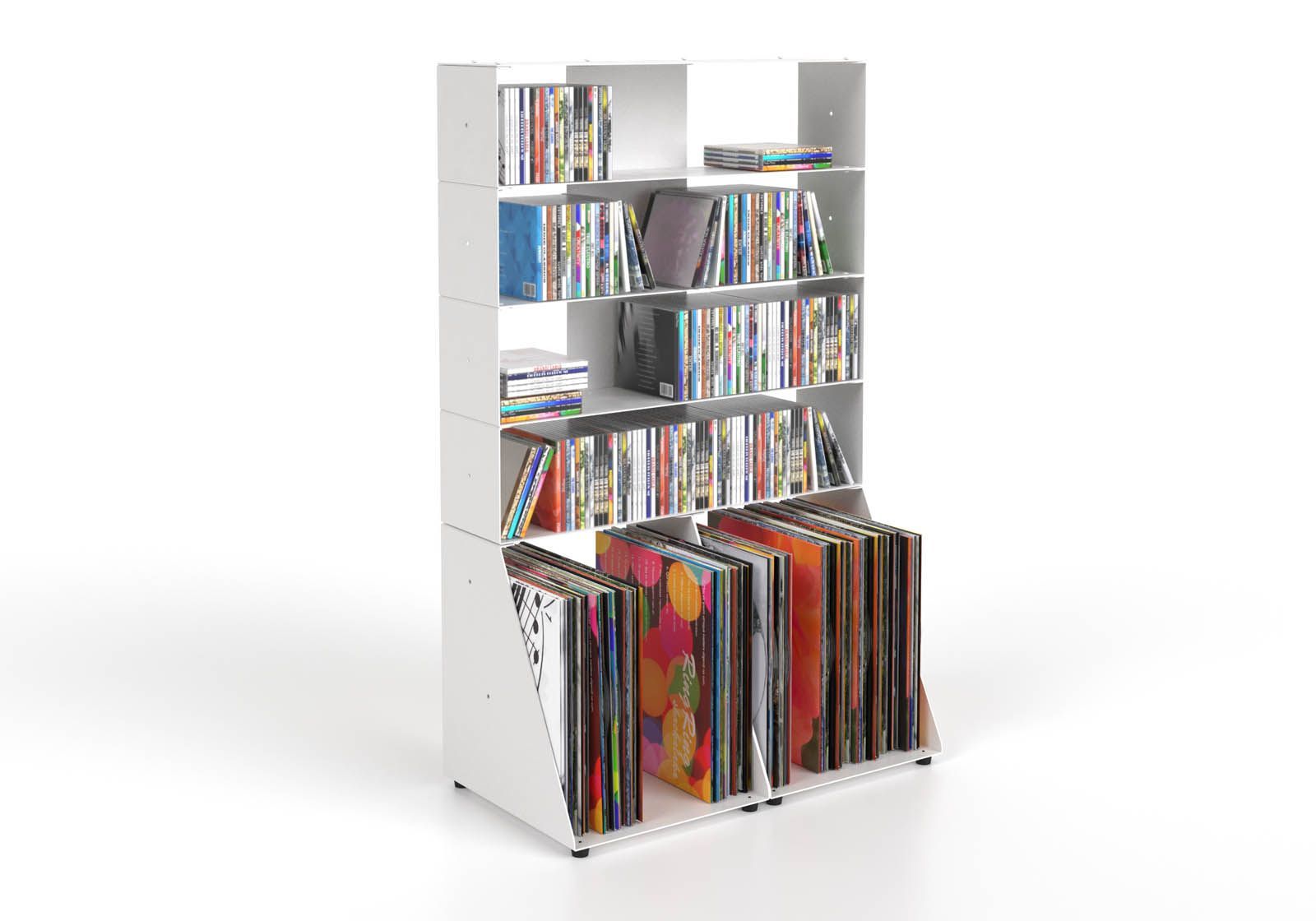 Cd & vinyl storage W60 H95 D32 cm - 5 shelves