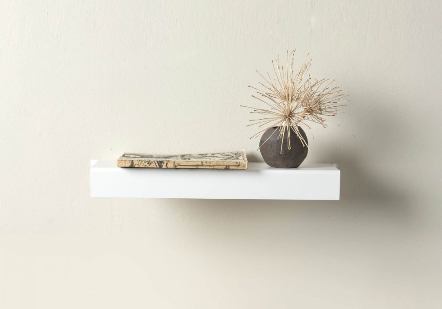Wall Shelf white metal 45 cm