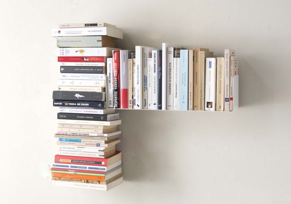 Asymmetrisches Bücherregal "T" RECHTS - 60x60 cm - Stahl Asymmetrisches Bücherregal "T" RECHTS - 60x60 cm - Stahl