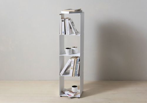 Cube shelf - Steel column storage - 4 shelves