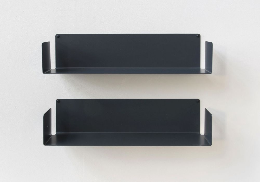 Floating Shelves Gray U 60 Cm Set, Two Tone Floating Shelves For Wall