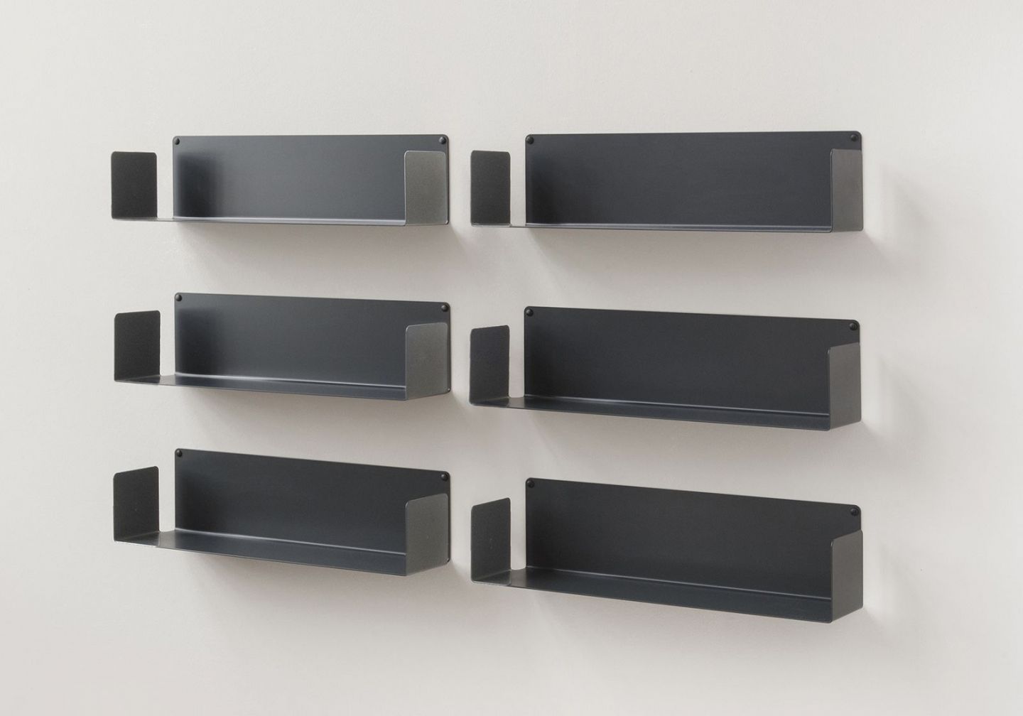 Bookcase Gray 60 cm Set of 12