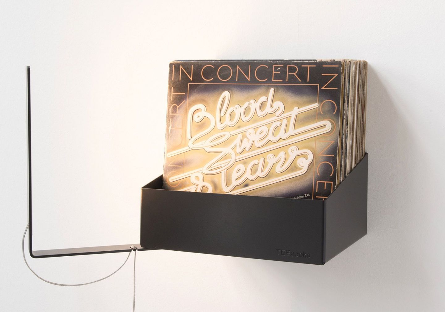 Rangement Pour Vinyles Florida - Chêne Kronberg Clair - Industriel