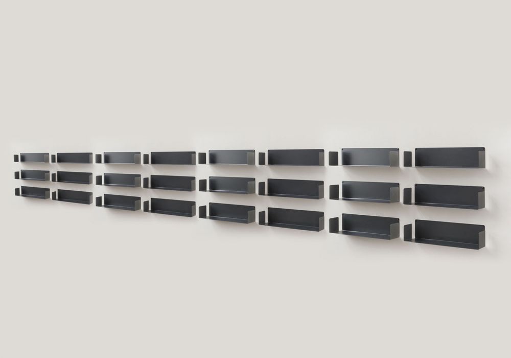 Floating shelves Gray 23.62 inches long - Set of 24 Grey shelves - 1