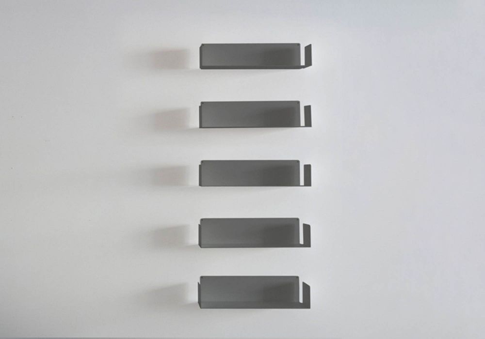 Bookcase JUDD Gray - 5 shelves Grey shelves - 1 Bookcase JUDD Gray - 5 shelves Grey shelves - 1