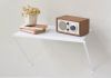 Wall console table 50 x 35 cm - Metal - White Wall console table - 1