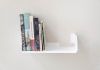 Wall bookshelf 17,71 inches long - White Steel Bookshelves - 4