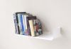 Étagère pour livres - 60 x 25 cm - Acier Blanc Étagère livre - 1