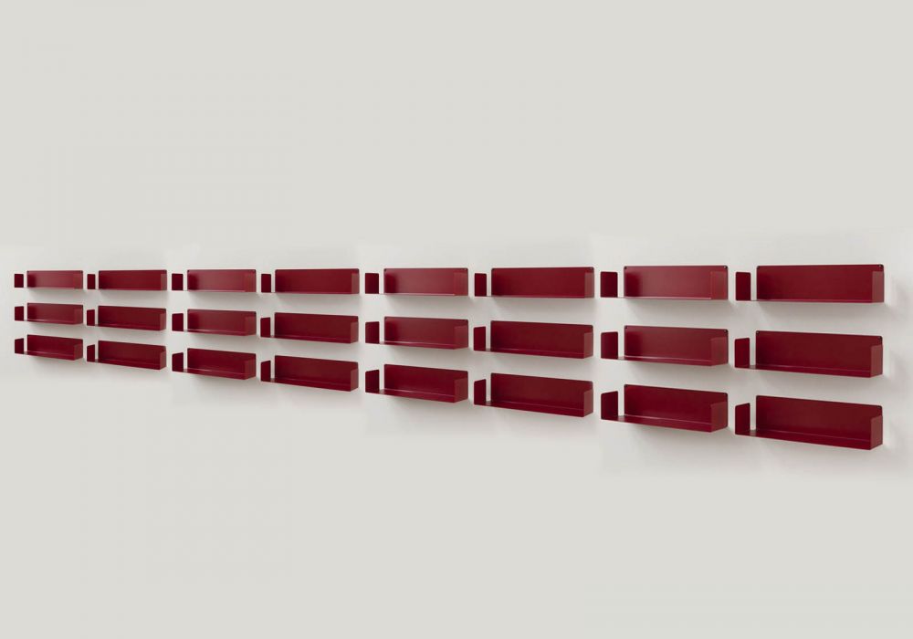 Floating shelves 23,62 inches - Set of 24 - Red Red shelves - 1 Floating shelves 23,62 inches - Set of 24 - Red Red shelves - 1
