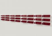 Floating shelves 23,62 inches - Set of 24 - Red Red shelves - 1