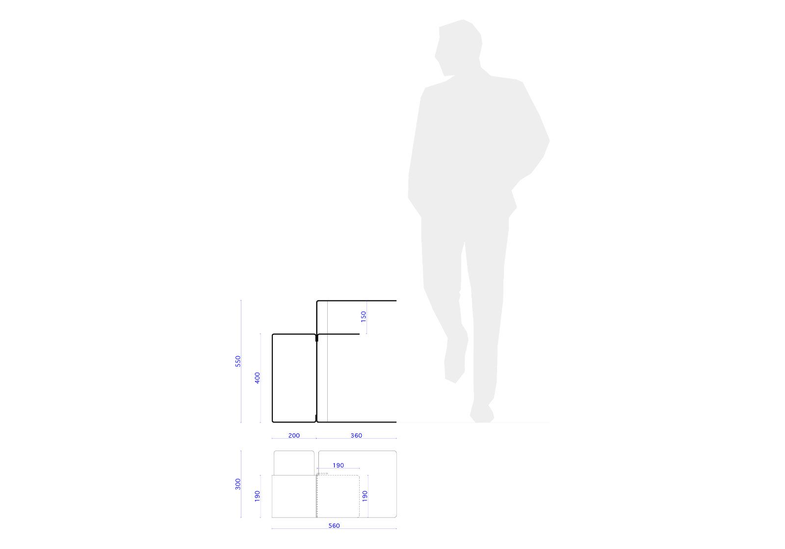 Buy Side table White Large Books