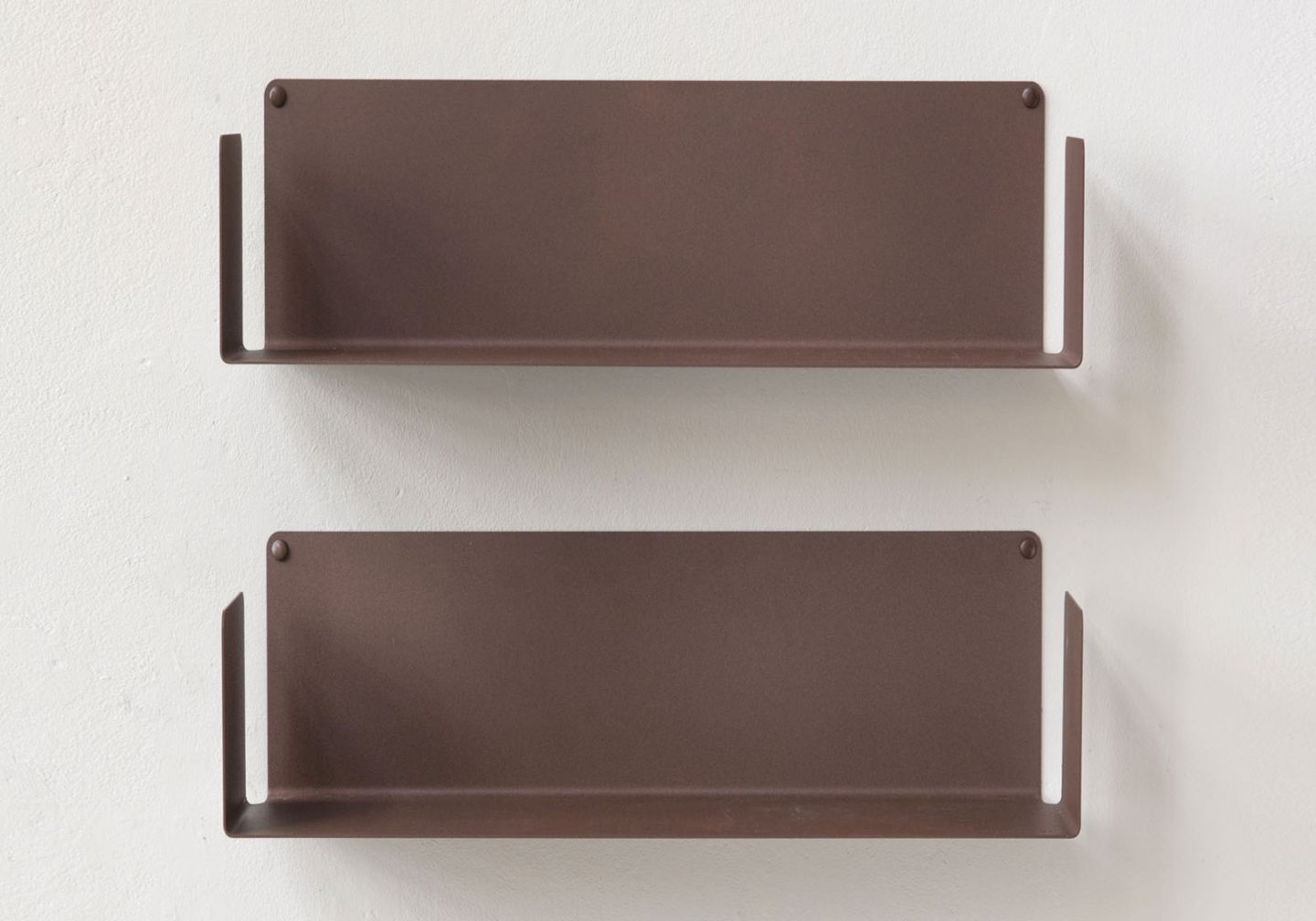 Buy Floating shelves rust colour 45 x 15 cm Set of 2